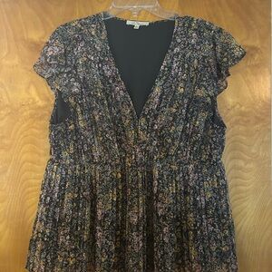 Floral V-Neck Women's Top